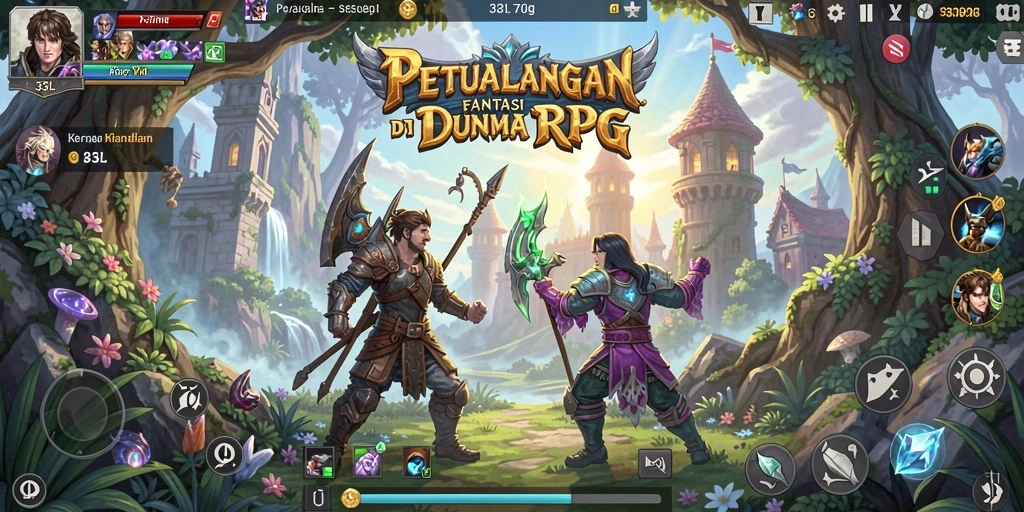 Tampilan gameplay yang memikat dari 33L di dunia RPG.