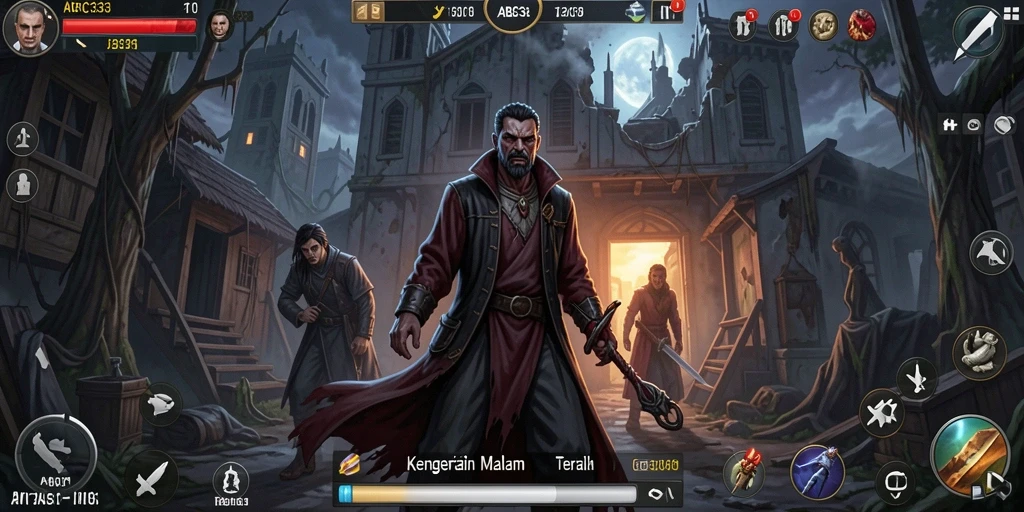 Screenshot menunjukkan momen ketegangan saat dikejar hantu.