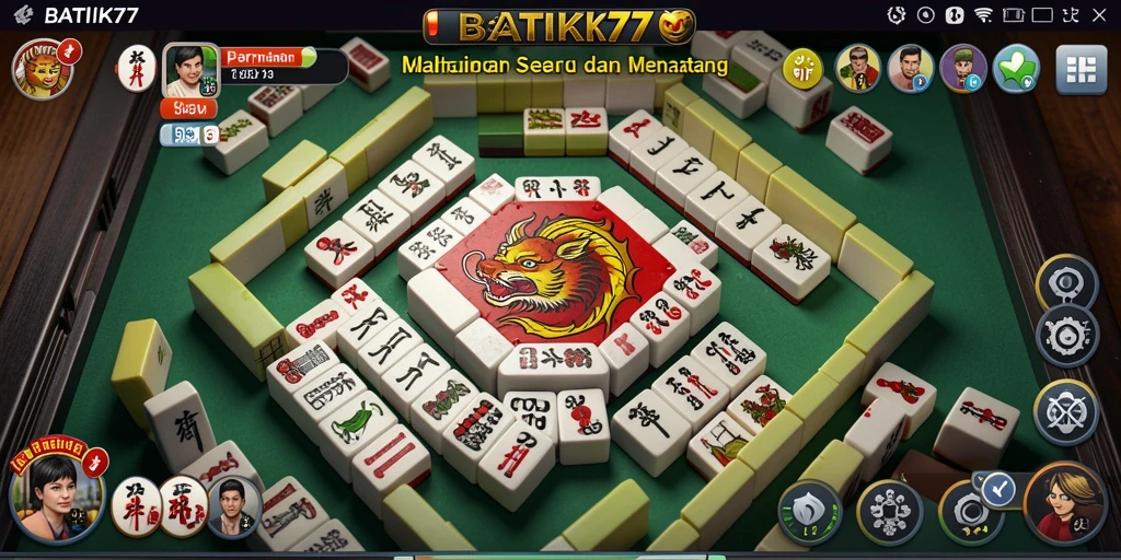 Tampilan gameplay menakjubkan dalam BATIK77, cocok untuk penggemar Mahjong.