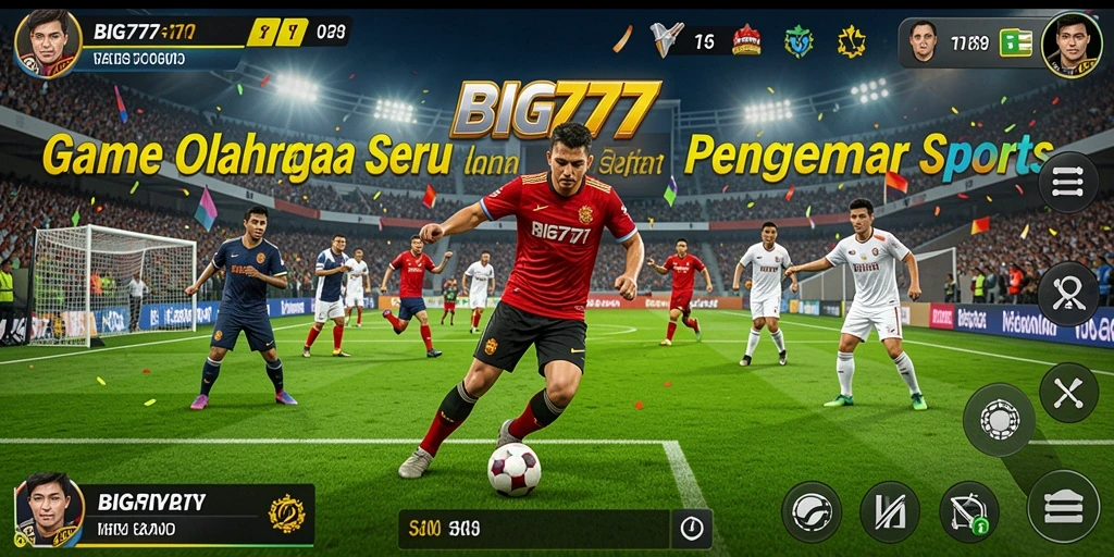 Tampilan dinamis dari gameplay olahraga yang menarik dan kompetitif.