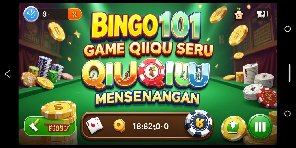 Screenshot BINGO101 menampilkan gameplay QiuQiu yang seru.