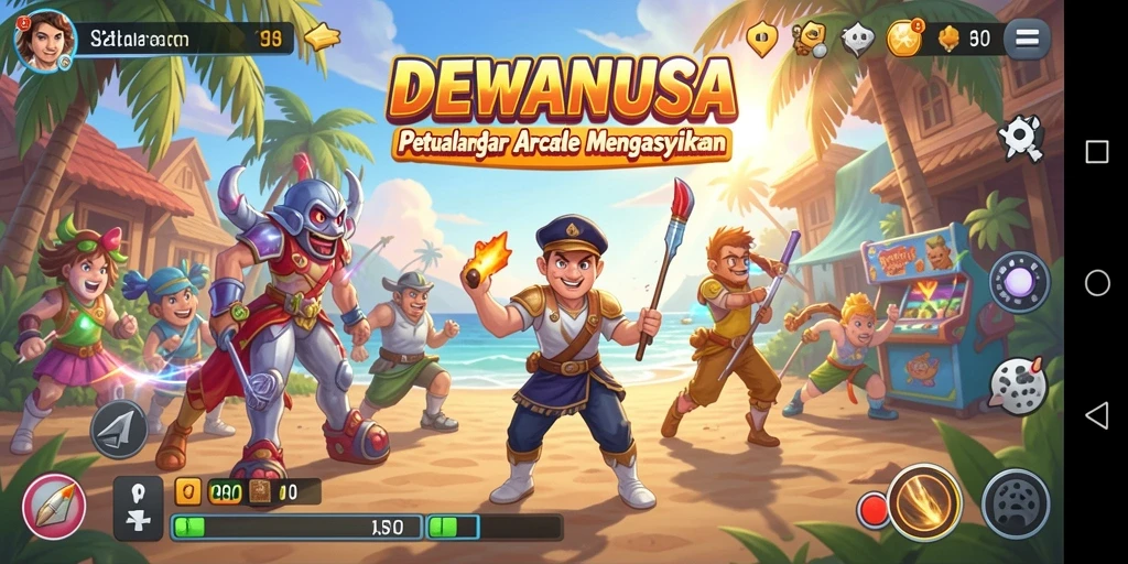 Screenshot dari gameplay seru DEWANUSA yang penuh tantangan.