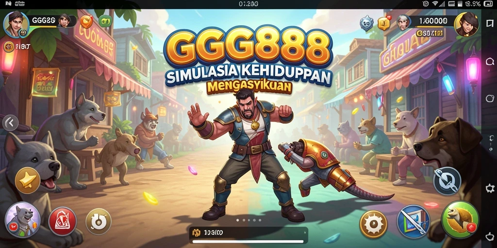 Tampilan gameplay GGG888 yang memukau dengan aksi simulasi.