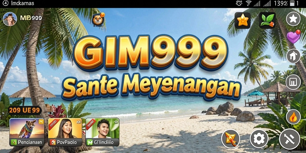 Gameplay GIM999 yang ceria dan menghibur.