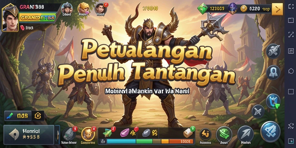 Tampilan gameplay seru dari GRANDBET88 dalam petualangan yang mendebarkan.
