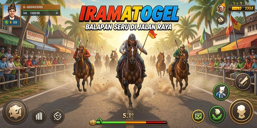 Tampilan gameplay Racing yang mendebarkan di IRAMATOGEL.