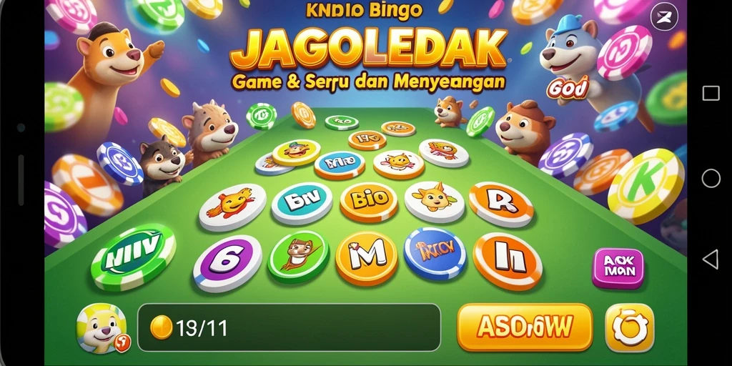 Screenshot gameplay JAGOLEDAK menampilkan keseruan bermain Bingo.