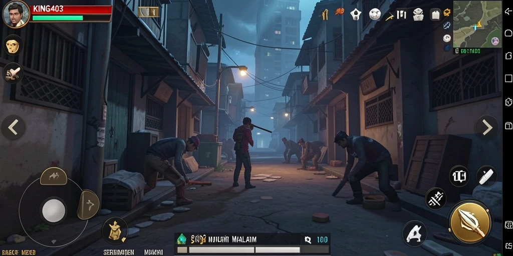 Screenshot menampilkan momen menegangkan dalam gameplay KING403.