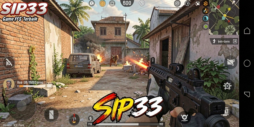 Tangkapan layar SIP33 menampilkan aksi menembak yang intens dan grafis yang menawan.