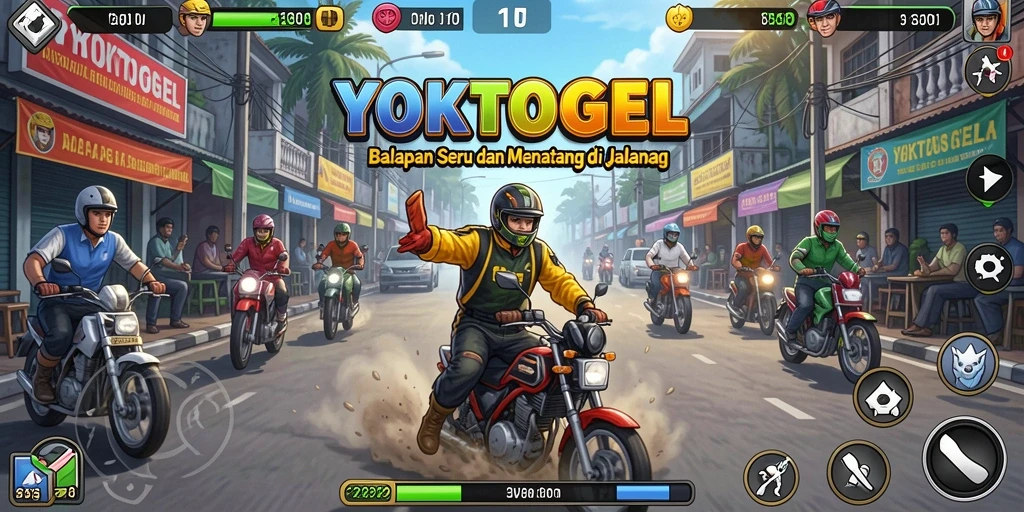 Tampilan gameplay Racing yang mendebarkan di YOKTOGEL.