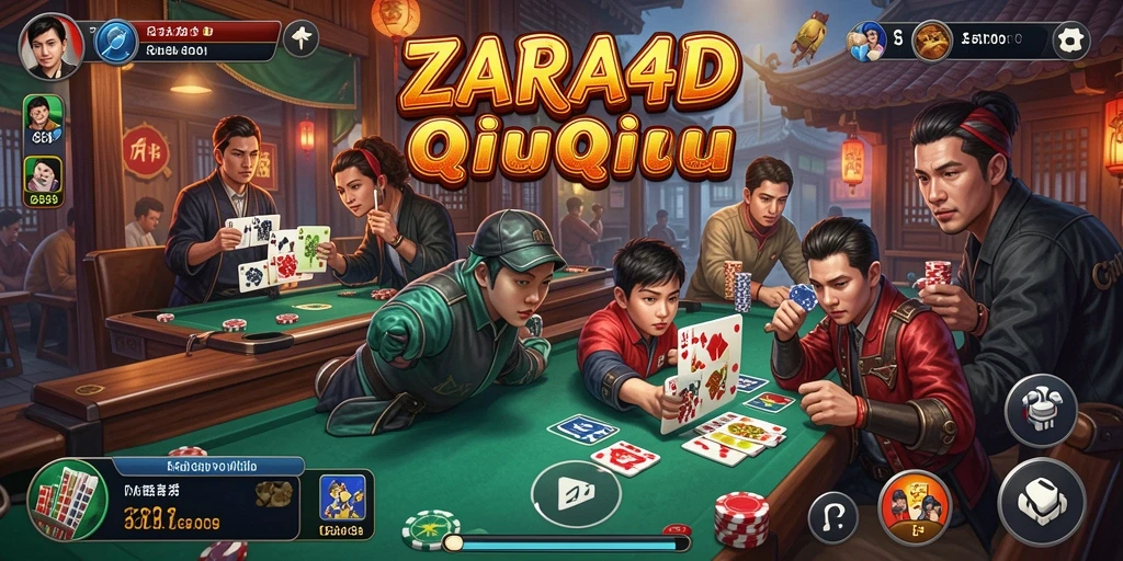 Screenshot utama ZARA4D menunjukkan suasana seru permainan QiuQiu.